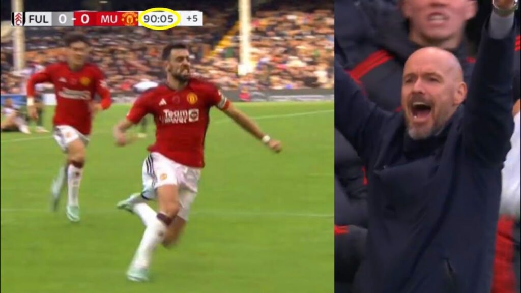 Bruno Fernandes Last Minute Goal vs Fulham