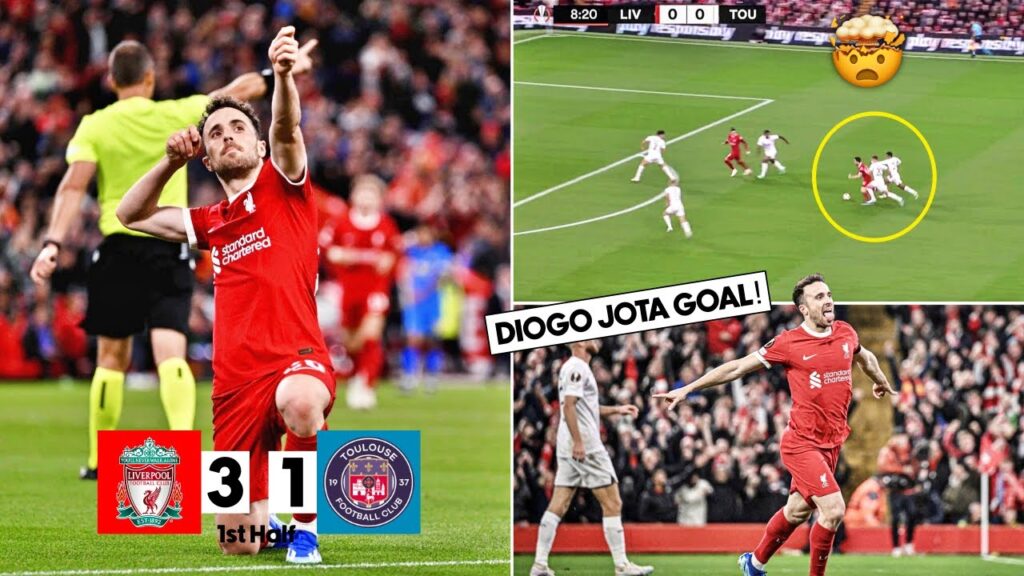 🤯 Diogo Jota Solo Goal and Wataru Endo header vs Toulouse
