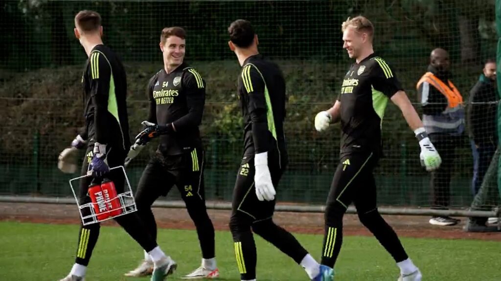 Aaron Ramsdale is BACK in training! Arsenal train ahead of Sevilla Champions League clash