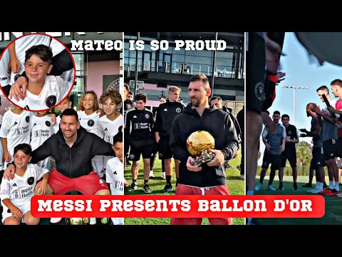 Lionel Messi presents the Ballon d'Or at Inter Miami