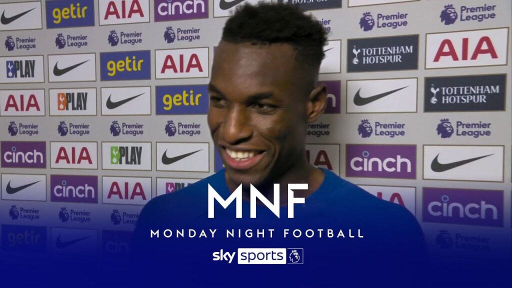 Nicolas Jackson reacts to scoring his first Chelsea hat-trick