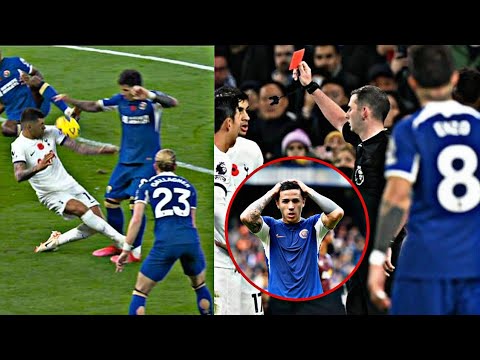 Enzo Fernandez reaction Cristian Romero's reckless challenge to him