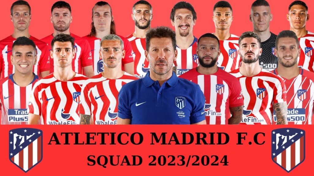 Atletico Madrid F.C Squad With Diego Simeone | Atletico Madrid Squad 2024