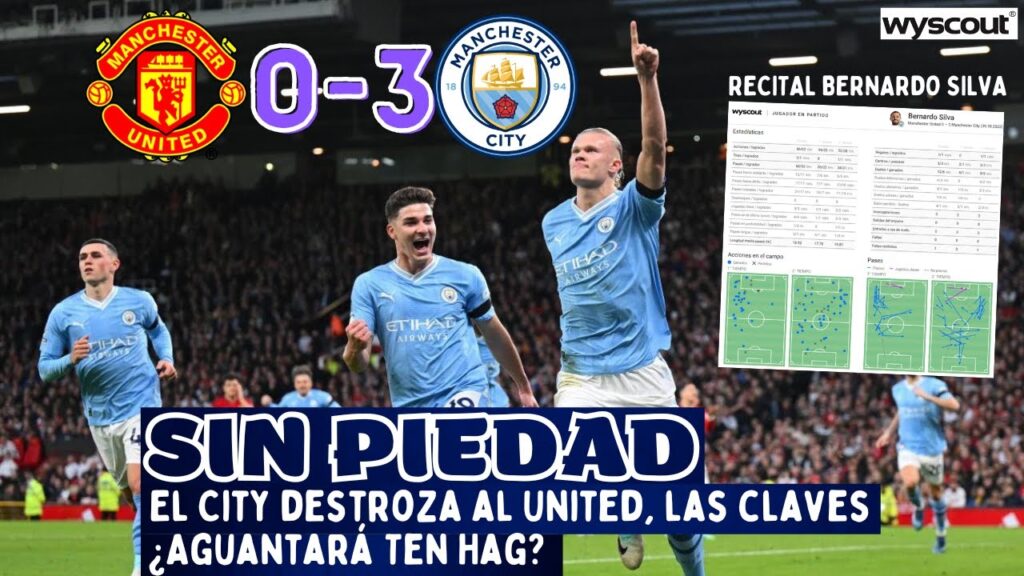 HAALAND Y BERNARDO SILVA BRILLAN CON EL MANCHESTER CITY ¿AGUANTARÁ TEN HAG EN EL UNITED? DERBY AZUL
