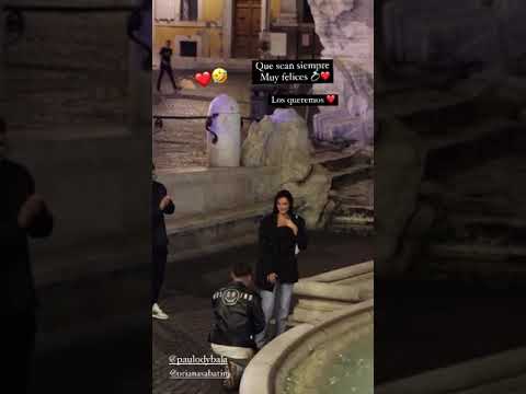 💞 Paulo Dybala proposing to his girlfriend, with Alvaro Morata in the background being a good friend