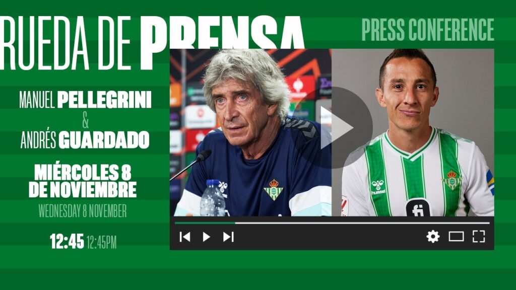 🚨 DIRECTO | Rueda de prensa de Manuel Pellegrini y Andrés Guardado previa al #RealBetisAris ⚽💚