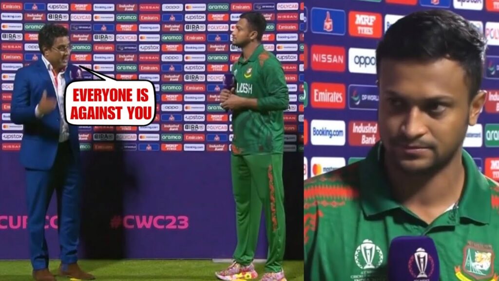 Shakib Al Hasan shocked after Sanjay Manjrekar support Angelo Mathews, Angelo didn't handshake