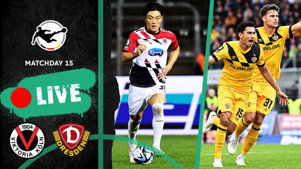 LIVE 🔴 Viktoria Köln vs. Dynamo Dresden | Full Game | 3rd Division 2023/24