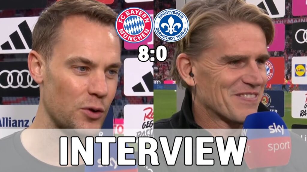Nach Rückkehr: Manuel Neuer im Interview - Sportdirektor Freund lobt Leistung | Bayern 8:0 Darmstadt
