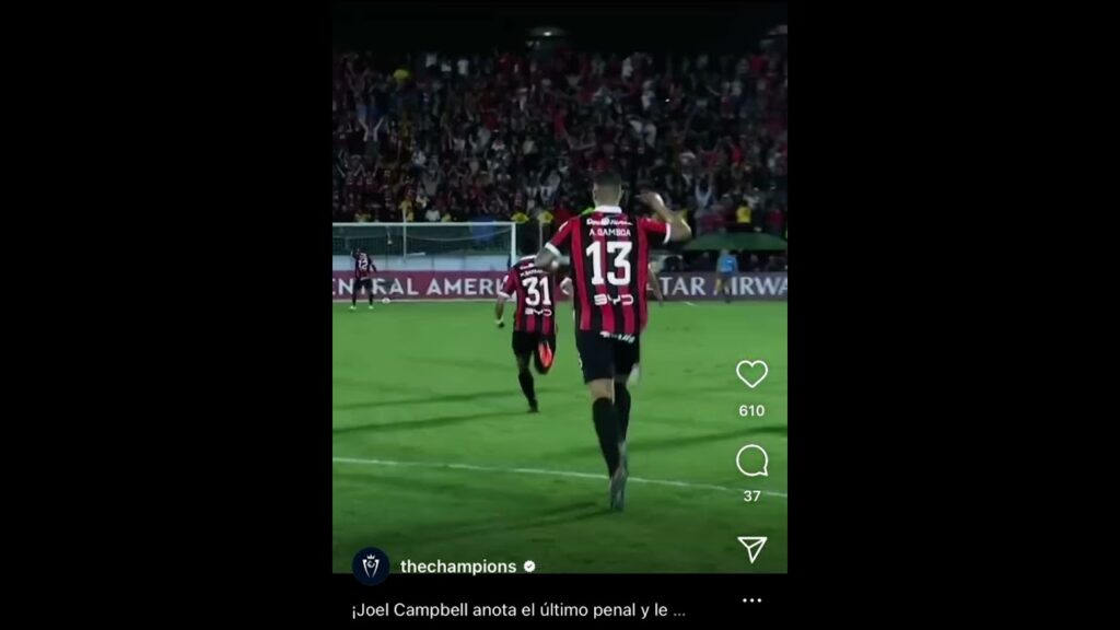 🔥Joel campbell Anota el último penal y alajuelense está en la final LDA VS CSH 🦁#futbol#concacaf