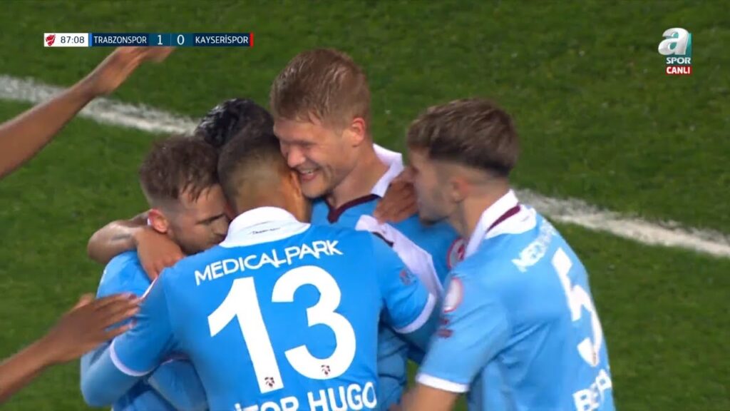 Trabzonspor'un 1. Golü Andreas Cornelius (Trabzonspor 1-0 Kayserispor) ZTK Yarı Final