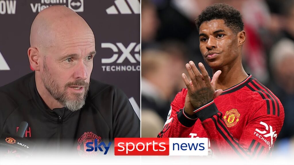 Erik ten Hag says he is not happy with Marcus Rashford's form but knows he will find goals soon