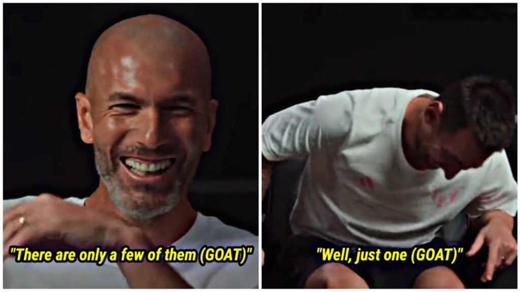 Lionel Messi laughed out loud when Zidane admired him as the only GOAT in the world 🥲 👏🇫🇷🐐🇦🇷