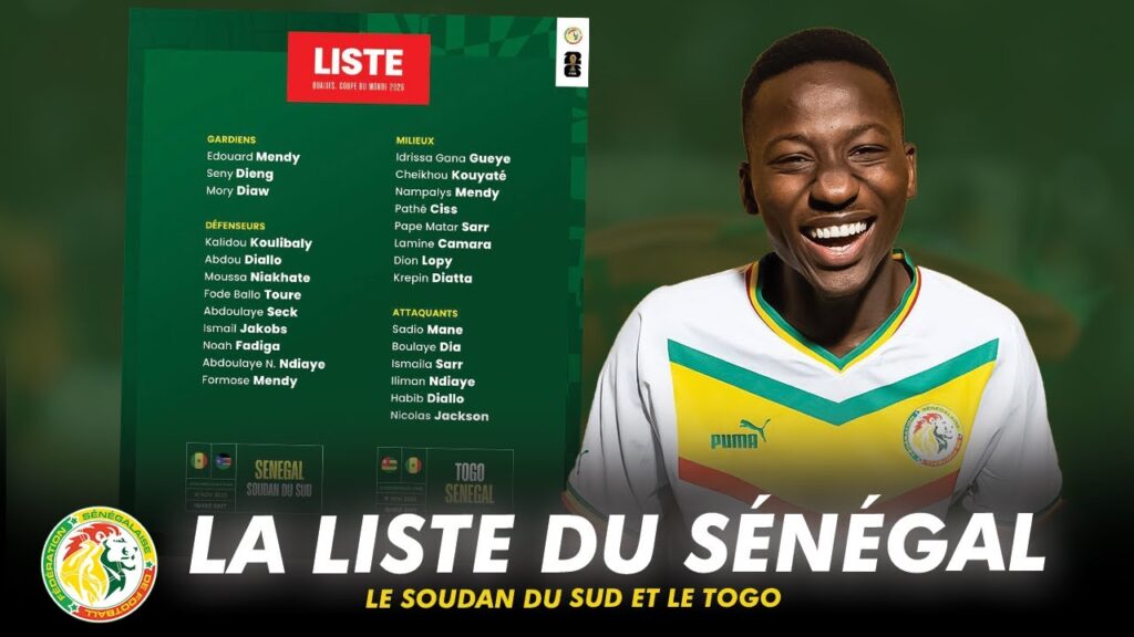 La liste d'Aliou Cissé pour affronter le Soudan du Sud et le Togo en éliminatoires du Mondial 2026