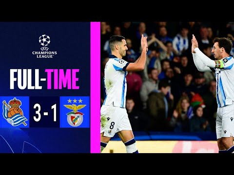 Real Sociedad vs Benfica 3-1 Highlights | UEFA Champions League 2023-24