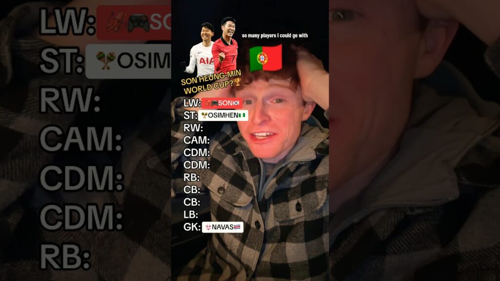 Building Son Heung-min a New National Team that can Win the World Cup!! #worldcup #korea #football