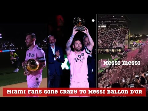 Inter Miami Gone Crazy to Lionel Messi's Ballon d'or Presentation