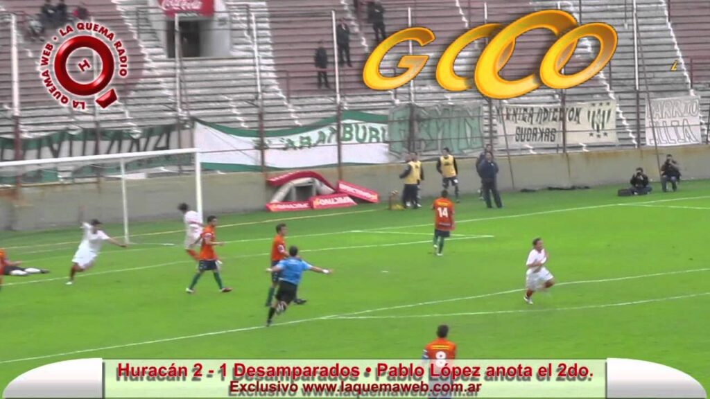 Huracan 2 - 1 Desamparados - Pablo Lopez marca el segundo del Globo - www.laquemaweb.com.ar