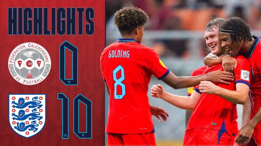 New Caledonia U17 0-10 England U17 | Young Lions Score 10! | FIFA U-17 World Cup | Highlights