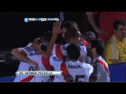 Colón vs River Plate (1-1) -Gol de German Pezzella. (02/09/2012)
