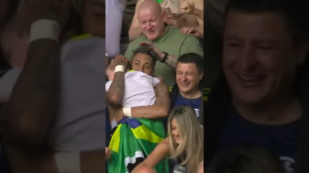 Raphinha's INCREDIBLE celebrations with the Leeds fans 😍 #shorts