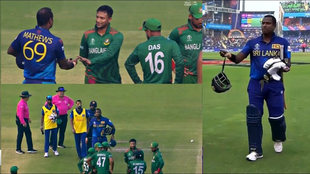 Angelo Mathews given time out after Shakib Al Hasan appeals for 3 minute late rule Ban vs SL WC 2023