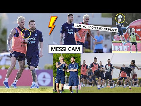 MESSI Makes DE PAUL Unexpectedly DIRTY🤣| Argentina Training ahead of Uruguay! MESSI Makes DE PAUL Unexpectedly DIRTY🤣| Argentina Training ahead of Uruguay!