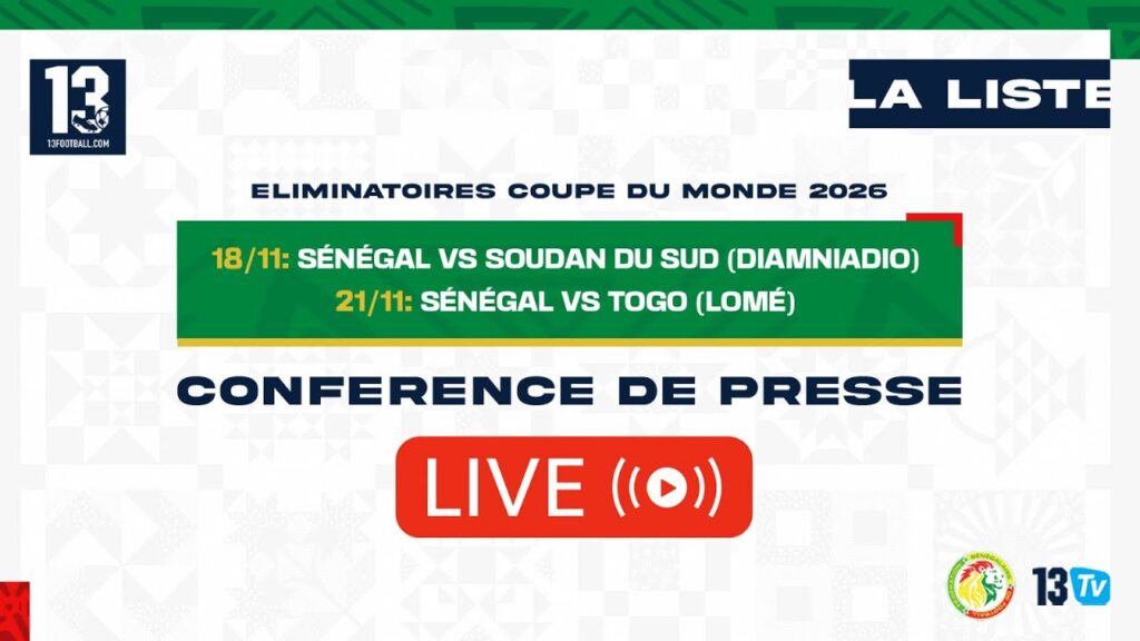 ELIMINATOIRES MONDIAL 2026: ALIOU CISSÉ PUBLIE LA LISTE ( LIVE)