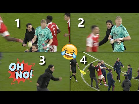 🤣Funny Arteta Chasing & Stopping Xhaka vs Tottenham!