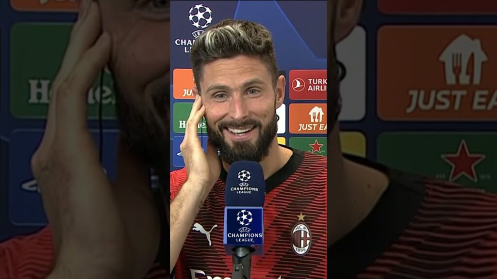 Jamie Carragher laughs at Olivier Giroud's French Pronunciation of his Name🤣 after Milan vs PSG Game