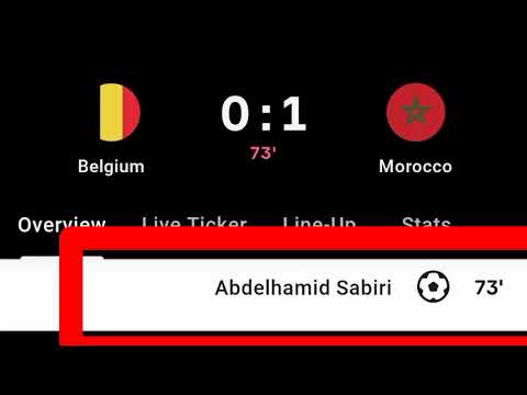Abdelhamid Sabiri Goal Vs Belgium | Belgium Vs Morocco | 0-1 |