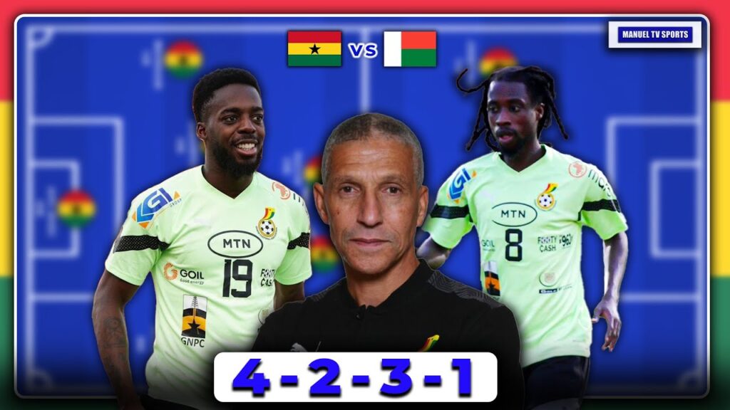 🇬🇭BLACK STARS STARTING LINE UP AGAINST MADAGASCAR🇲🇬-INAKI WILLIAMS & ANTOINE SEMENYO TOGETHER-PR