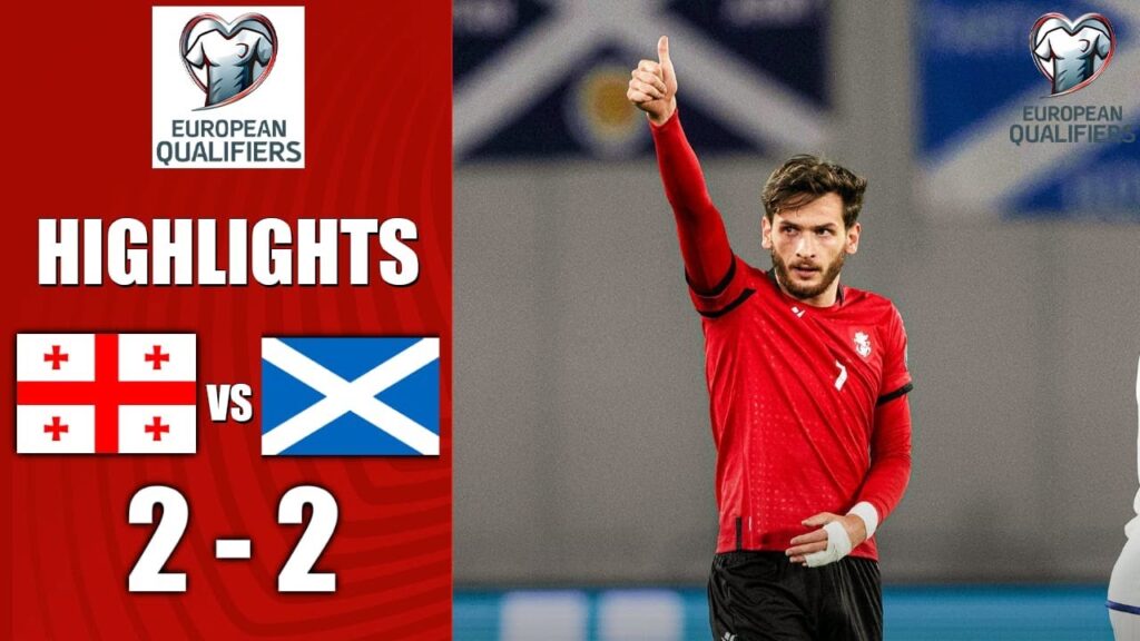 Georgia vs Scotland 2-2 Highlights Goals | EURO 2024 Qualifiers