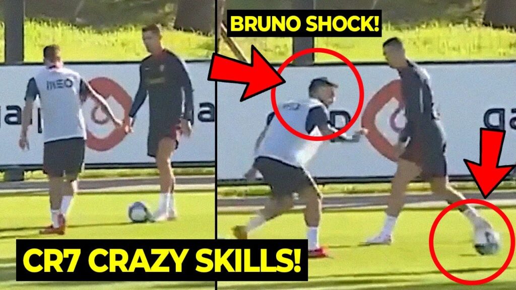 Bruno Fernandes REACTION on Ronaldo BACK HEEL PASS during Portugal training | Manchester United News