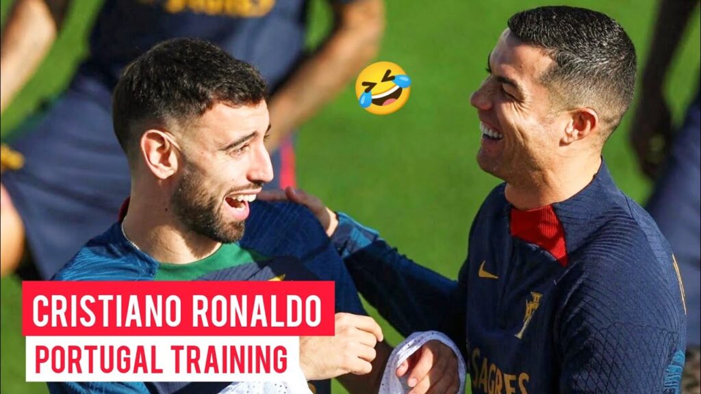 Cristiano Ronaldo, Bruno Fernandes, Rafael Leão Portugal training vs Liechtenstein!!🤣🇵🇹⚽🇱🇮