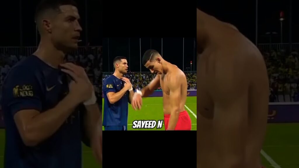 Ronaldo swap shirt with Al Wehda Jawad El Yamiq #shorts #cristianoronaldo #cr7