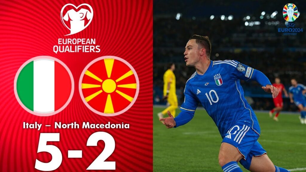 Italia vs Macedonia del Nord 5-2 - Qualificazioni EURO 2024 Highlights