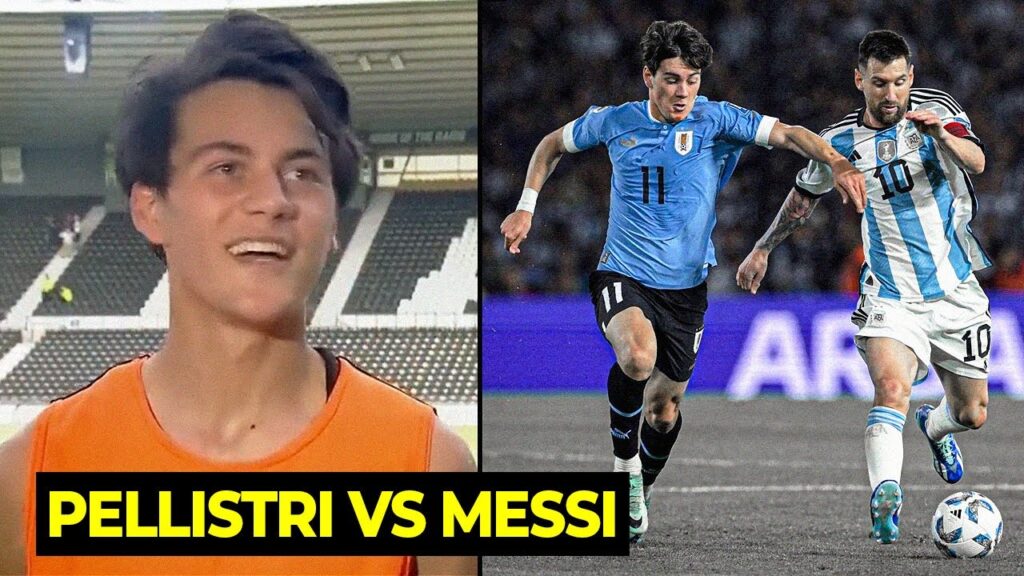 Pellistri's reaction after defeating Messi as Argentina vs Uruguay | Manchester United News