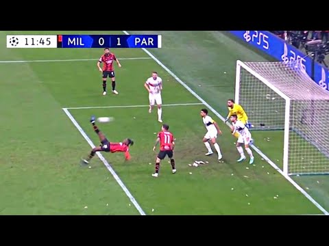 Rafael Leao Crazy Overhead Kick Goal vs PSG | AC Milan 2-1 PSG | Milan fans Fake Notes Donnarumma |
