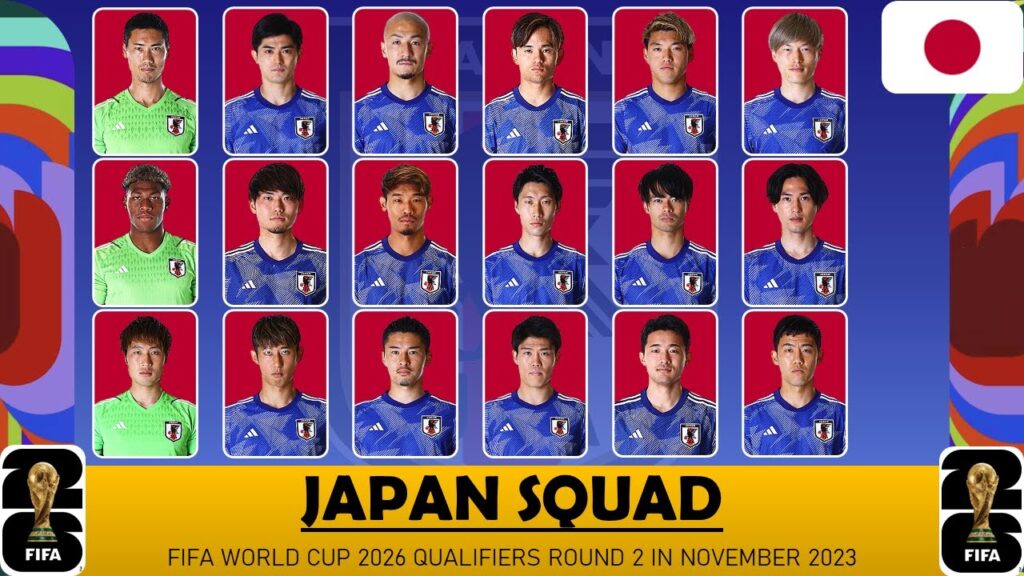 🔵⚪ JAPAN 🇯🇵 SQUAD for FIFA World Cup 2026 Qualifiers Round 2 in November 2023 | FAN Football