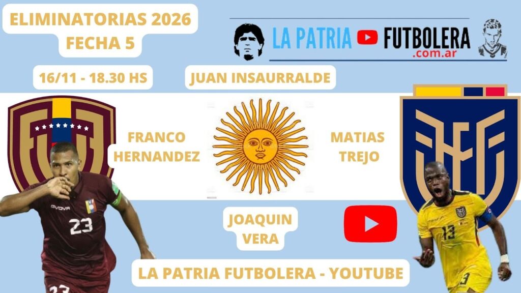 VENEZUELA - ECUADOR, en vivo (Relata Juan Insaurralde, comenta Franco Hernandez)