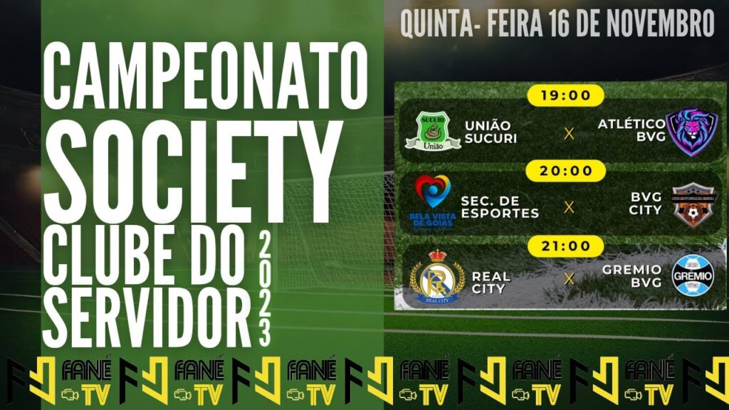 AO VIVO | CAMPEONATO SOCIETY CLUBE DO SERVIDOR 2023 - FANÉTV
