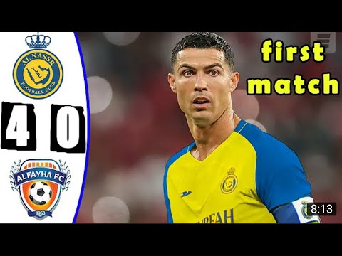 Al Nasrr vs Al fayhaa 4-0 highlights & all goals || ronaldo first debut match with al nasrr