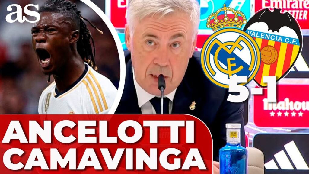 ANCELOTTI se rinde a EDUARDO CAMAVINGA | REAL MADRID 5 VALENCIA 1