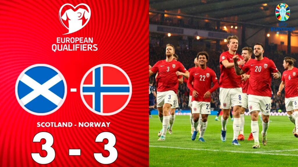 Scotland vs Norway 3-3 Highlights Goals | Euro 2024 Qualification