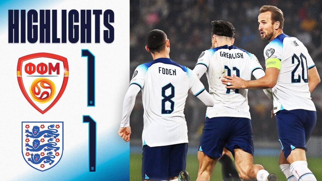 North Macedonia 1-1 England | Three Lions End UEFA EURO 2024 Qualification Unbeaten | Highlights