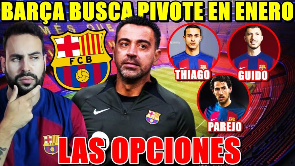 🚨¡BARÇA BUSCA PIVOTE en ENERO! THIAGO, GUIDO RODRÍGUEZ y PAREJO las OPCIONES ¿CUÁL es MEJOR?