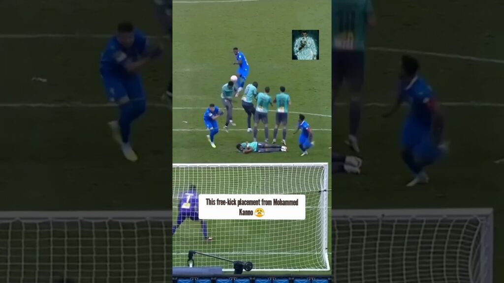 This free-kick placement from Mohammed Kanno 😤
