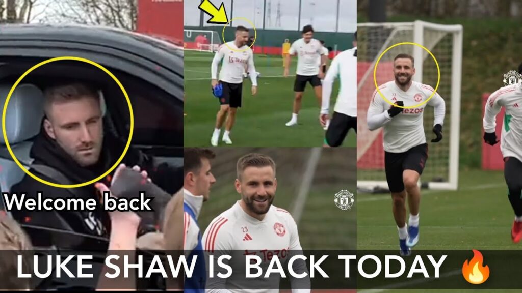 {Video} BREAKING| ✅ Luke Shaw return to Man United Full training today! Andrea Onana Train today