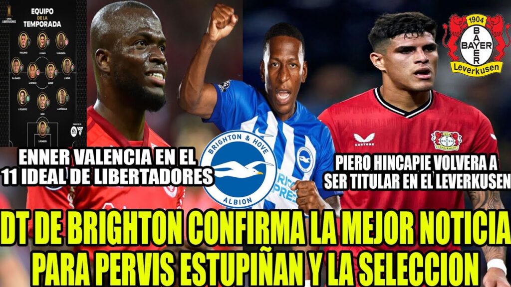 DT DE BRIGHTON CONFIRMA LA MEJOR NOTICIA PARA PERVIS ESTUPIÑAN! ENNER EN EL11 IDEAL DE LIBERTADORES